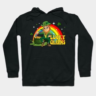 Funny Lucky Charms, Leprechaun St Patricks Day Rainbow Hoodie